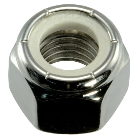 Midwest Fastener Nylon Insert Lock Nut, 5/8"-11, 18-8 Stainless Steel, Not Graded, Polished, 3 PK 33388